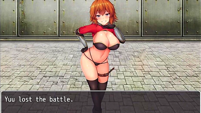 orange haired naughty girl steps on hero cock - hentai