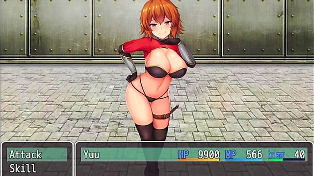 orange haired naughty girl steps on hero cock - hentai