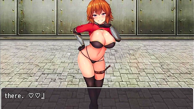 orange haired naughty girl steps on hero cock - hentai