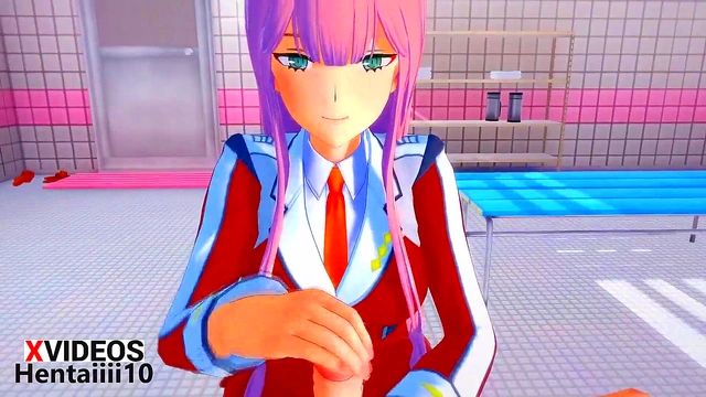 Zero Two Blowjob Hentai