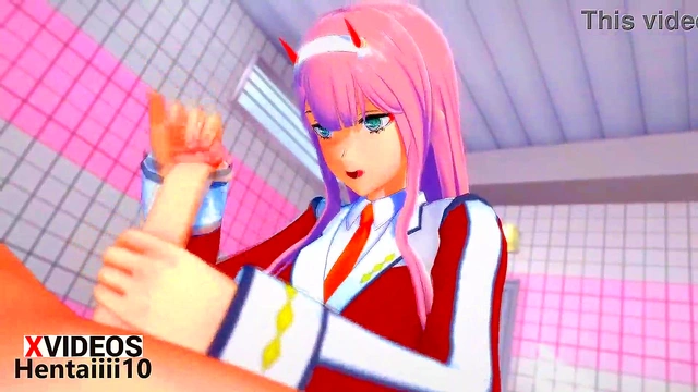 Zero Two Blowjob Hentai