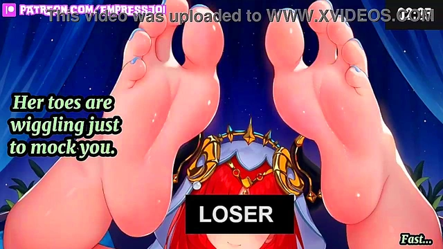 (Hentai JOI) 4 Min JOI Challenge: Beta Censored Foot Worship (femdom'beta