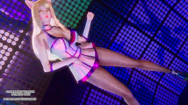 [MMD] Rainbow - A Ahri Sexy Kpop Dance League of Legends Uncensored Hentai 4K 60FPS