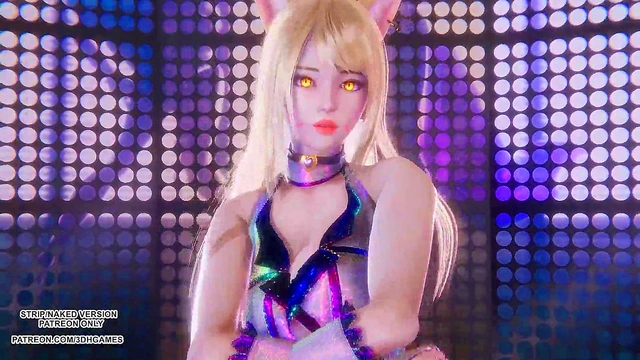 [MMD] Rainbow - A Ahri Sexy Kpop Dance League of Legends Uncensored Hentai 4K 60FPS