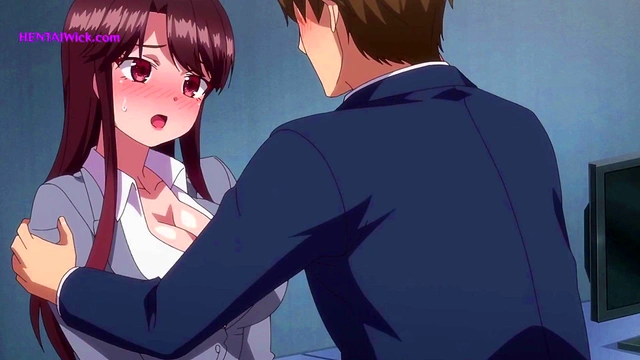 Perverted secretary with huge breasts gets fucked and licked by BOSS (Hentai)