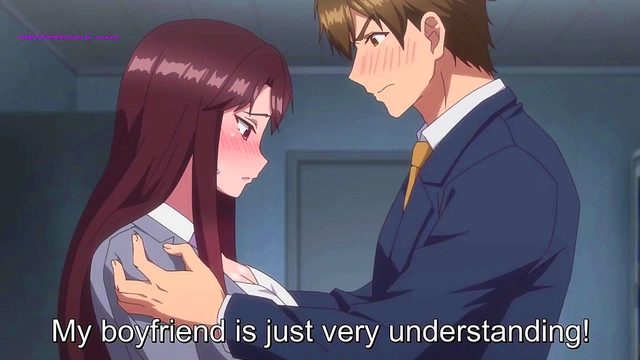 Perverted secretary with huge breasts gets fucked and licked by BOSS (Hentai)