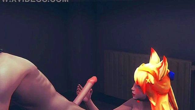 LOL Hentai - Ahri Star Guardian Handjob - Japanese Asian Manga Anime Film Game Porn