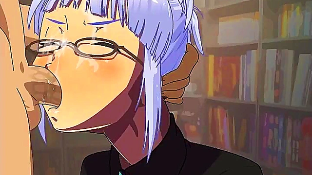 Koga Akemi sucks a dick in the library (Koga Akemi Hentai Game)