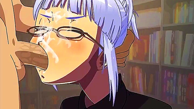 Koga Akemi sucks a dick in the library (Koga Akemi Hentai Game)