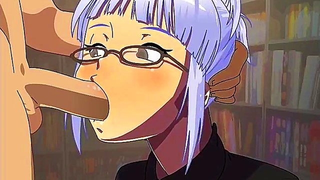Koga Akemi sucks a dick in the library (Koga Akemi Hentai Game)