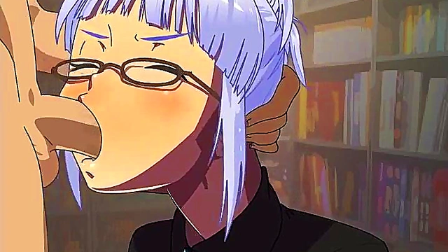 Koga Akemi sucks a dick in the library (Koga Akemi Hentai Game)