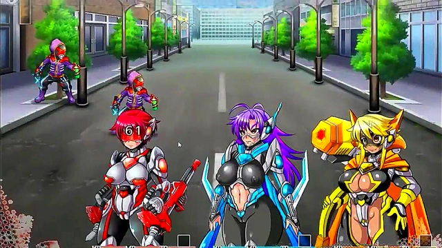 Cute heroines in hentai act with soldiers in rpg hentai new game