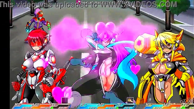 Cute heroines in hentai act with soldiers in rpg hentai new game