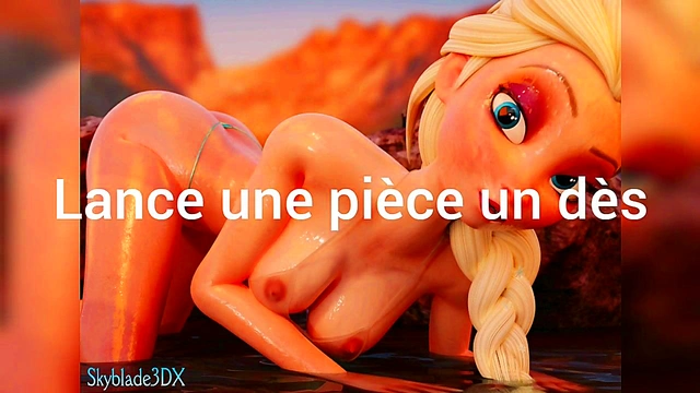 Elsa Frozen hentai french joi avec dès (ass play'ice play)