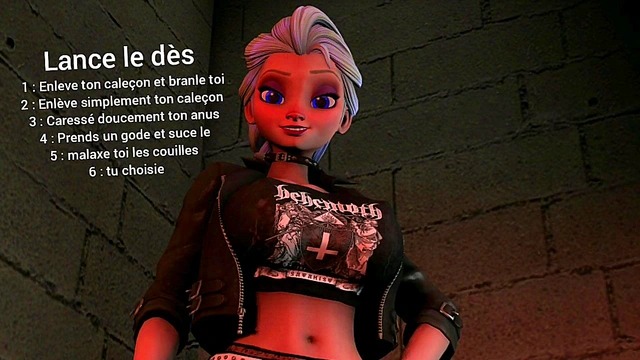 Elsa Frozen hentai french joi avec dès (ass play'ice play)