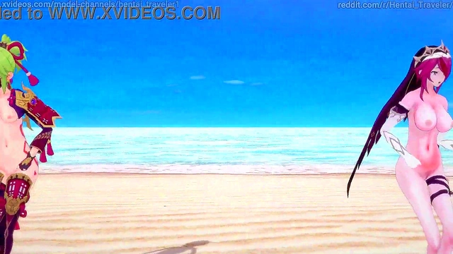 Genshin Impact: [MMD] Rockabye (Rosaria'Kuki Shinobu)