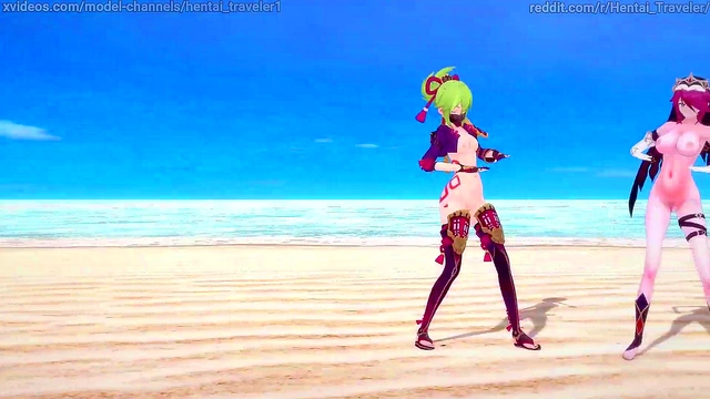 Genshin Impact: [MMD] Rockabye (Rosaria'Kuki Shinobu)