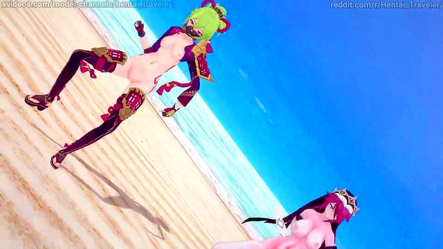 Genshin Impact: [MMD] Rockabye (Rosaria'Kuki Shinobu)