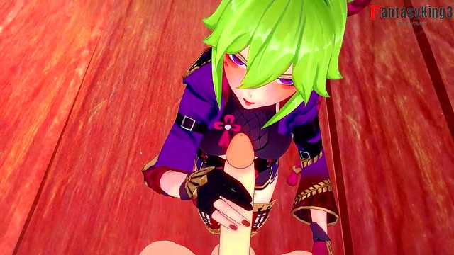 Kuki Shinobu footjob'handjob and blowjob pov