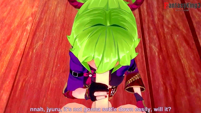 Kuki Shinobu footjob'handjob and blowjob pov