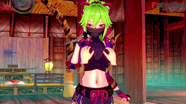 Kuki Shinobu footjob'handjob and blowjob pov