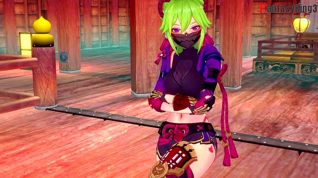 Kuki Shinobu footjob'handjob and blowjob pov