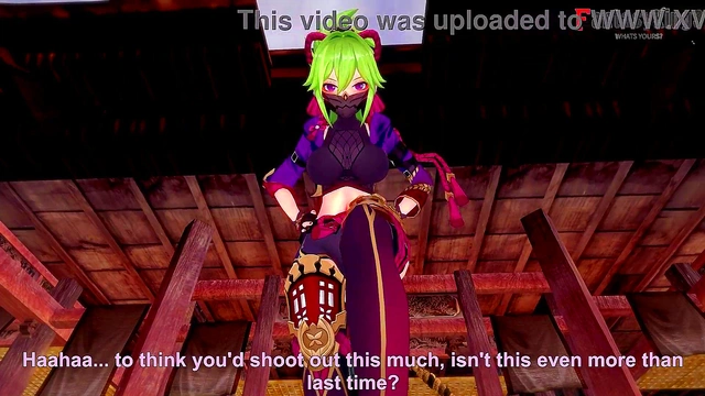 Kuki Shinobu footjob'handjob and blowjob pov