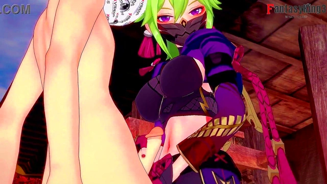 Kuki Shinobu footjob'handjob and blowjob pov