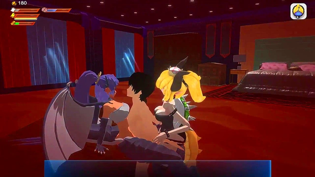 Femdom Bowsette Threeway with a Dragongirl and Pegging You!