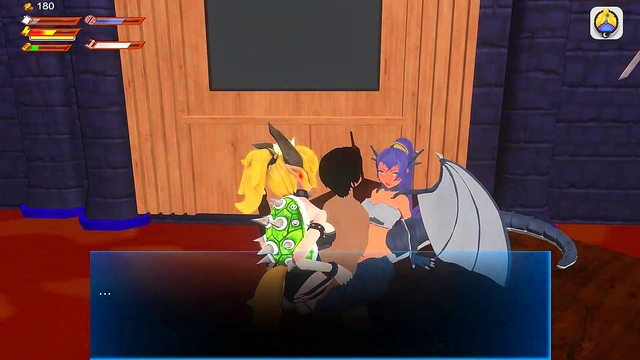 Femdom Bowsette Threeway with a Dragongirl and Pegging You!