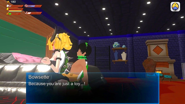 Femdom Bowsette Sex FEET SPANKING PEGGING