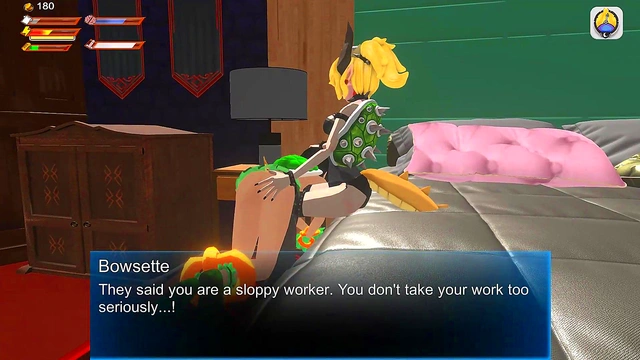 Femdom Bowsette Sex FEET SPANKING PEGGING