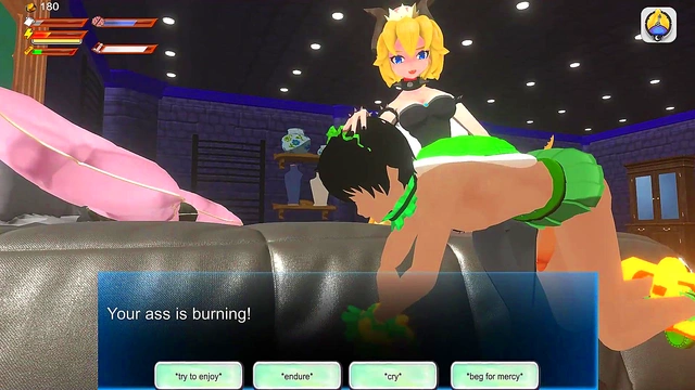 Femdom Bowsette Sex FEET SPANKING PEGGING