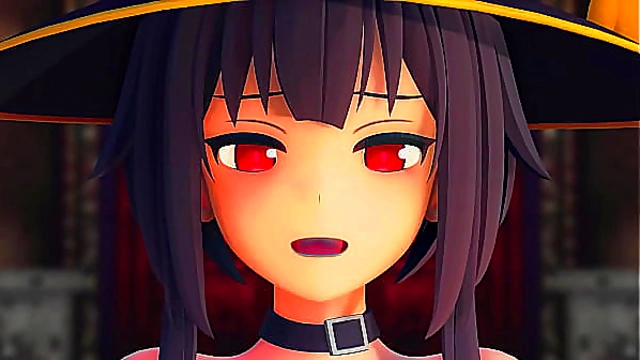 Megumin (Konosuba) Helltaker Strip Dance MMD