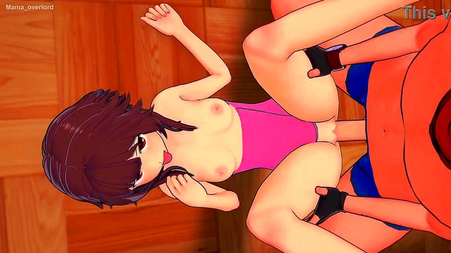 Megumin takes off her towel to be able to fuck (Konosuba parody adult version)