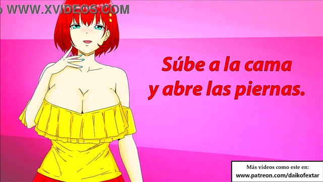 JOI Anal hentai: your girlfriend wants to try her double dildo