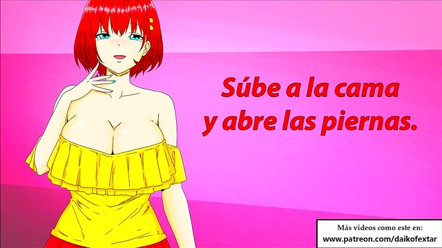 JOI Anal hentai: your girlfriend wants to try her double dildo