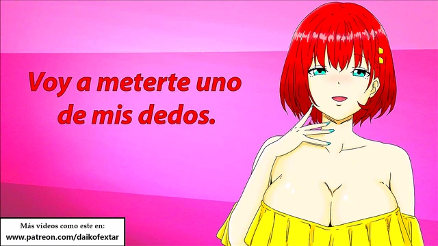 JOI Anal hentai: your girlfriend wants to try her double dildo