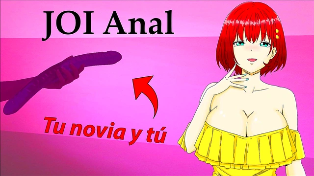 JOI Anal hentai: your girlfriend wants to try her double dildo