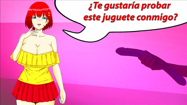 JOI Anal hentai: your girlfriend wants to try her double dildo