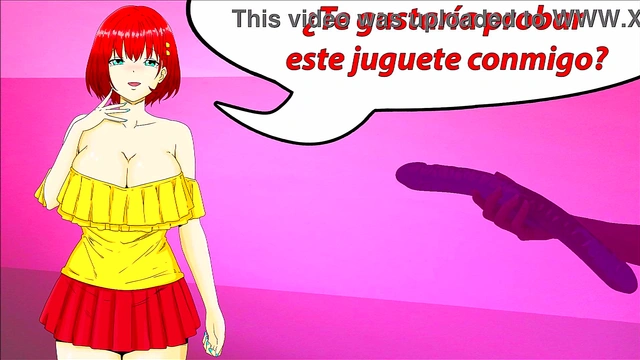 JOI Anal hentai: your girlfriend wants to try her double dildo