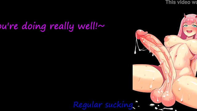 Zero Two Punishes You! Hentai Futa JOI Oral Anal Jerk to the beat