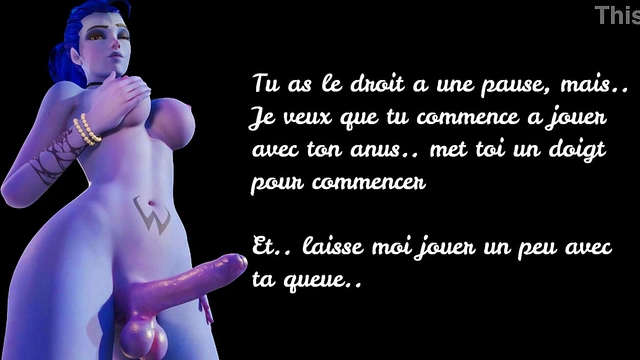 JOI hentai French with widowmaker in Overwatch
