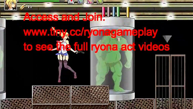 Hot blonde in sex with men in porn hentai game