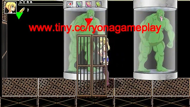 Hot blonde in sex with men in porn hentai game