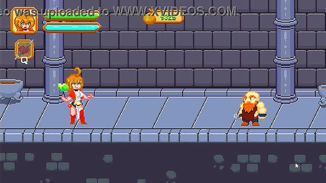 Cute female warrior has sex with men in Pleasure climb new hentai game video