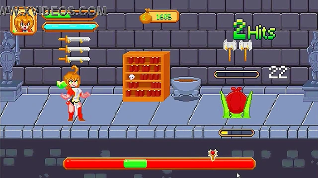 Cute female warrior has sex with men in Pleasure climb new hentai game video