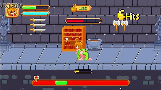 Cute female warrior has sex with men in Pleasure climb new hentai game video