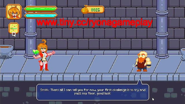 Cute female warrior has sex with men in Pleasure climb new hentai game video