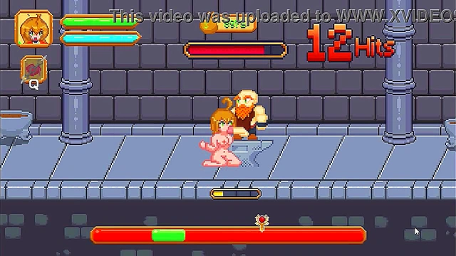 Cute female warrior has sex with men in Pleasure climb new hentai game video